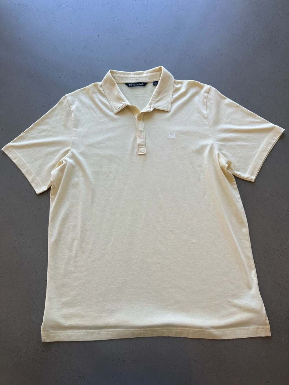TravisMathew Men's Yellow Polo Shirt Size XL